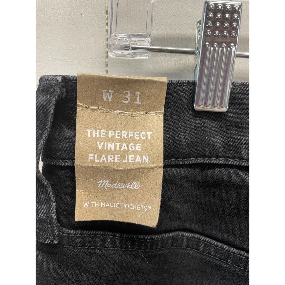 Madewell Women's Black Jeans 31 Tall Perfect Vintage Flare Jean High Rise NWT - Picture 5 of 9